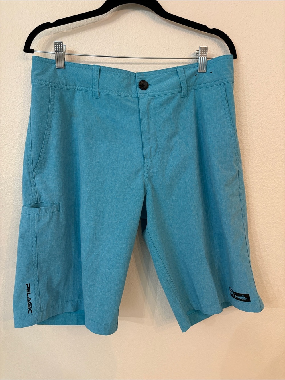 Pelagic Men's Aqua Teal Deep Sea Hybrid Shorts